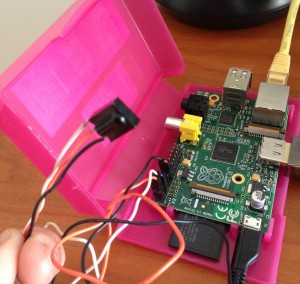 Raspberry Pi com sensor infravermelho ligado para testes