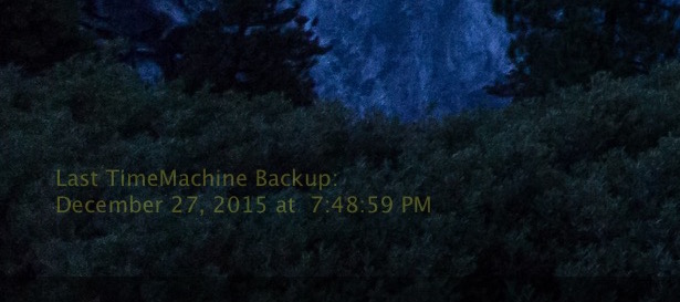 Desktop GeekLet - Last Time Machine Backup